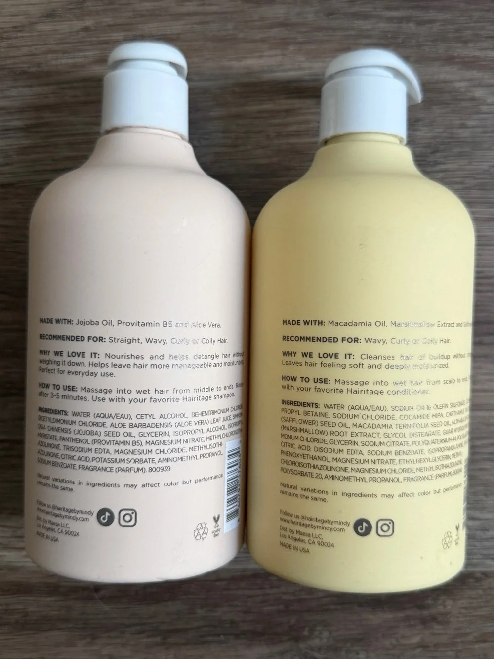 NWT Hairitage Deep Moisture Shampoo & Gentle Daily Conditioner (13 oz each)
